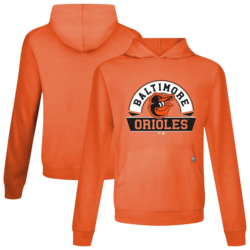 Men's Levelwear Orange Baltimore Orioles Relay Banner Arch Pullover Hoodie