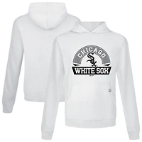 Men's Levelwear White Chicago Sox Relay Banner Arch Pullover Hoodie