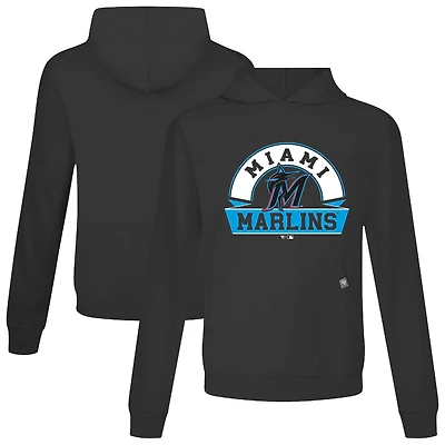 Men's Levelwear Miami Marlins Relay Banner Arch Pullover Hoodie