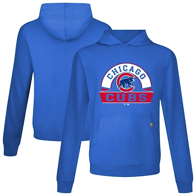 Men's Levelwear Royal Chicago Cubs Relay Banner Arch Pullover Hoodie