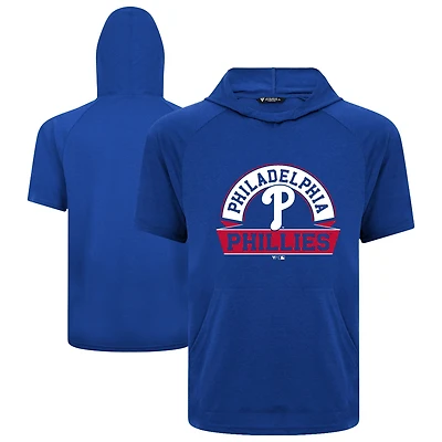 Men's Levelwear Royal Philadelphia Phillies Phase Banner Arch Hoodie T-Shirt