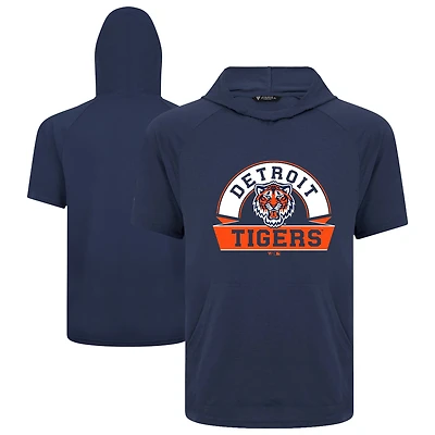 Men's Levelwear Navy Detroit Tigers Phase Banner Arch Hoodie T-Shirt