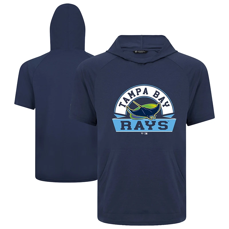 Men's Levelwear Navy Tampa Bay Rays Phase Banner Arch Hoodie T-Shirt