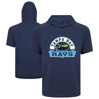 Men's Levelwear Navy Tampa Bay Rays Phase Banner Arch Hoodie T-Shirt