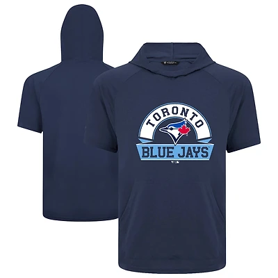 Men's Levelwear Navy Toronto Blue Jays Phase Banner Arch Hoodie T-Shirt
