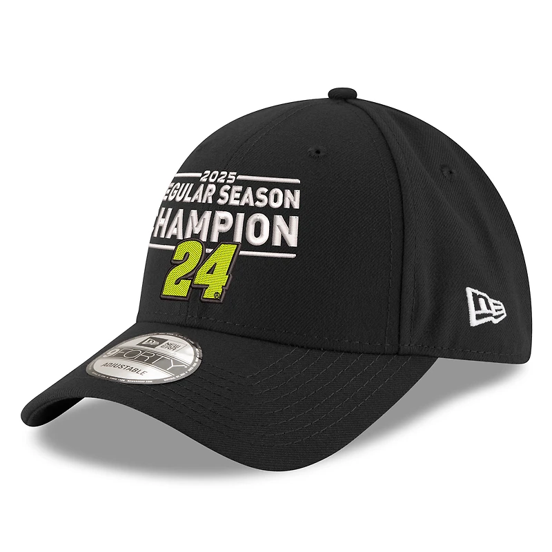 Men's New Era  Black William Byron 2025 NASCAR Cup Series Regular Season Champion 9FORTY Adjustable Hat