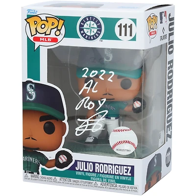 Julio Rodriguez Seattle Mariners Autographed Fielding Funko Pop! Vinyl Figurine with "2022 AL ROY" Inscription