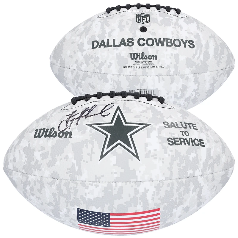 Troy Aikman Dallas Cowboys Autographed 2024 Salute To Service Wilson Football