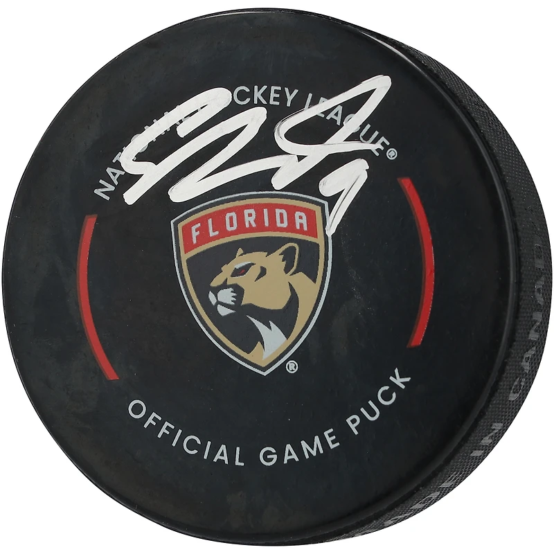 Sam Bennett Florida Panthers Autographed Official Game Puck