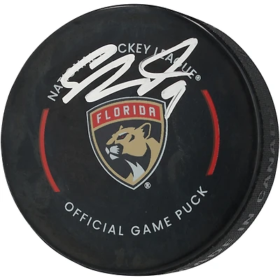 Sam Bennett Florida Panthers Autographed Official Game Puck