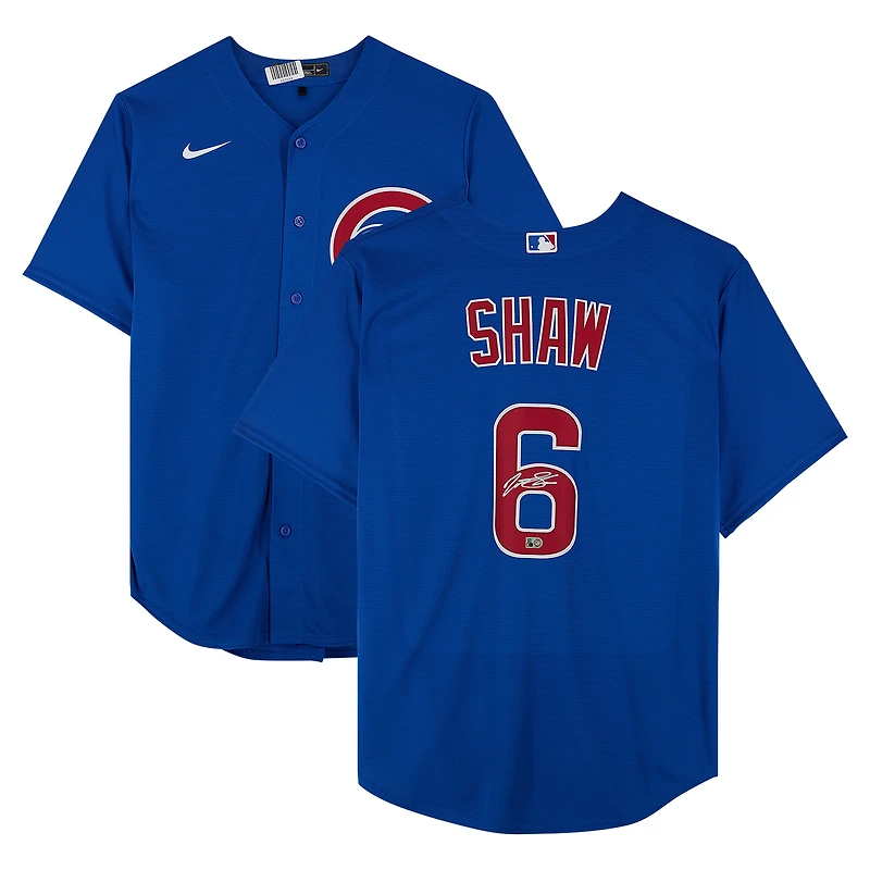 Matt Shaw Chicago Cubs Autographed Royal Nike Replica Jersey