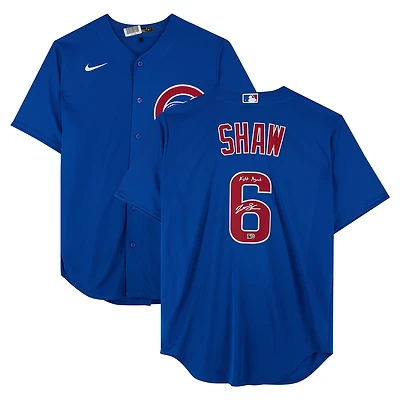 Matt Shaw Chicago Cubs Autographed Royal Nike Replica Jersey with "Night Agent" Inscription