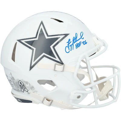 Troy Aikman Dallas Cowboys Autographed Riddell 2024 Salute To Service Speed Authentic Helmet with "HOF 06" Inscription