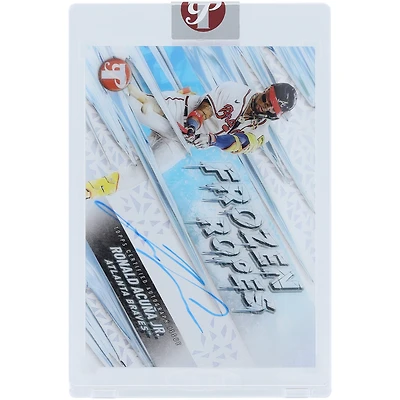 Ronald Acuna Jr. Atlanta Braves Autographed 2024 Topps Pristine Frozen Ropes #FRA-RAC Card
