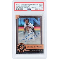 Ronald Acuna Jr. Atlanta Braves Autographed 2019 Topps Museum Collection Copper #AA-RAJ #9/50 PSA Authenticated 9 Card