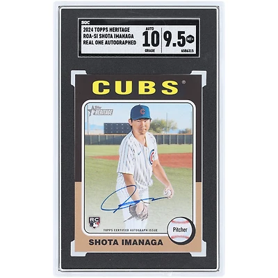Shota Imanaga Chicago Cubs Autographed 2024 Topps Heritage Real One #ROA-SI SGC Authenticated 9.5/10 Rookie Card