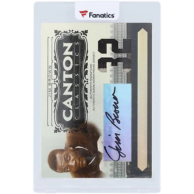 Jim Brown Cleveland Browns Autographed 2006 Playoff National Treasures Dual-Color Game Used Relic #CC-JB #29/32 Card