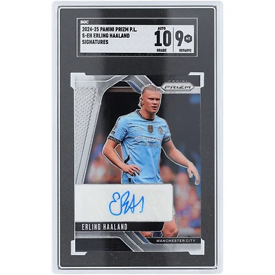 Erling Haaland Manchester City Autographed 2024-25 Panini Prizm Premier League Signatures #S-EH SGC Authenticated 9/10 Card