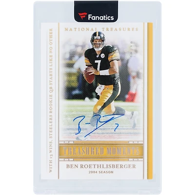 Ben Roethlisberger Pittsburgh Steelers Autographed 2020 Panini National Treasures Treasured Moments #TM-BR #10/10 Card