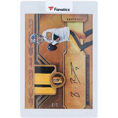 Ben Roethlisberger Pittsburgh Steelers Autographed 2017 Panini National Treasures Dual-Color Game Used Relic #GG-BR #3/3 Card