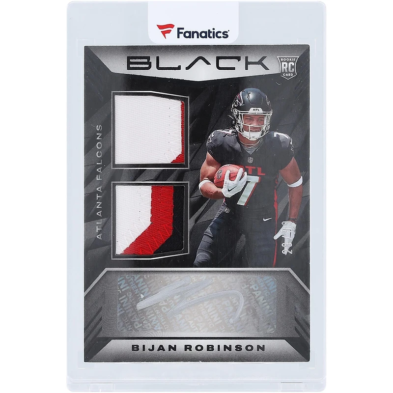 Bijan Robinson Atlanta Falcons Autographed 2023 Panini Black Dual Relic #RSM-31 #28/99 Rookie Card