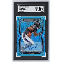 Ed Reed Baltimore Ravens Autographed 2024 Panini Obsidian Blue #18 #16/25 SGC Authenticated 9.5 Card