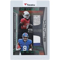 Malik Nabers & Marvin Harrison Jr. 2024 Panini Black Dual Multi Color Relic #D2D-MHJMN #23/25 Rookie Card