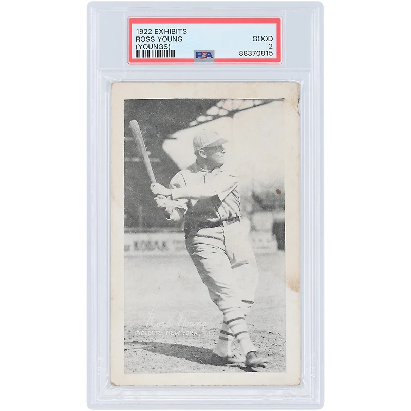 Ross Youngs NY Giants 1922 Exhibits #NNO PSA Authenticated 2 Card