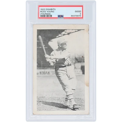 Ross Youngs NY Giants 1922 Exhibits #NNO PSA Authenticated 2 Card