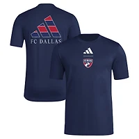 Men's adidas  Navy FC Dallas 2026 Jersey Hook Pregame T-Shirt