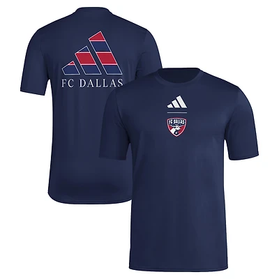 Men's adidas Navy FC Dallas 2026 Jersey Hook Pregame T-Shirt