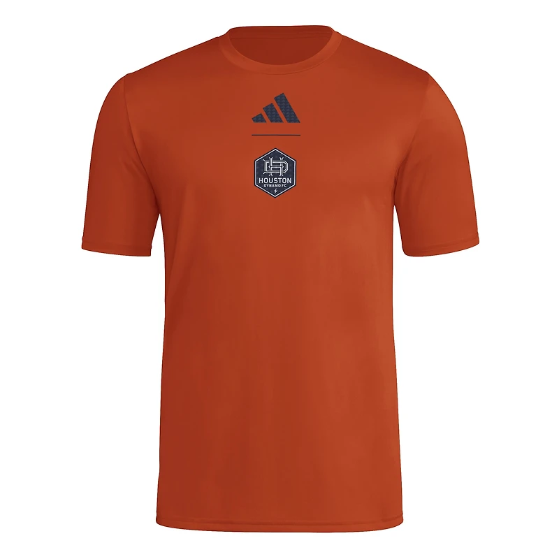 Men's adidas  Orange Houston Dynamo FC 2026 Jersey Hook Pregame T-Shirt