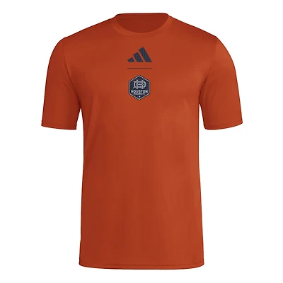 Men's adidas  Orange Houston Dynamo FC 2026 Jersey Hook Pregame T-Shirt
