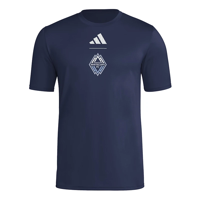 Men's adidas  Navy Vancouver Whitecaps FC 2026 Jersey Hook Pregame T-Shirt