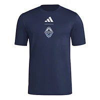 Men's adidas  Navy Vancouver Whitecaps FC 2026 Jersey Hook Pregame T-Shirt