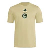Men's adidas  Beige Atlanta United FC 2026 Jersey Hook Pregame T-Shirt