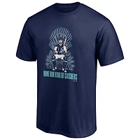 Unisex BreakingT Cal Raleigh Navy Seattle Mariners Home Run Milestone T-Shirt