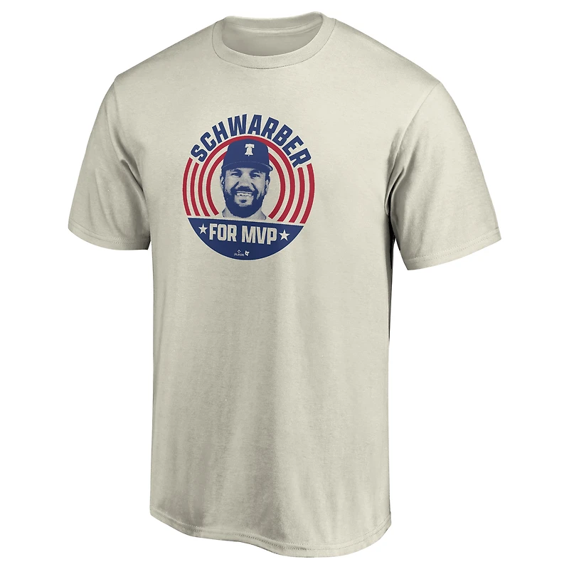 Unisex BreakingT Kyle Schwarber Natural Philadelphia Phillies Player Graphic T-Shirt