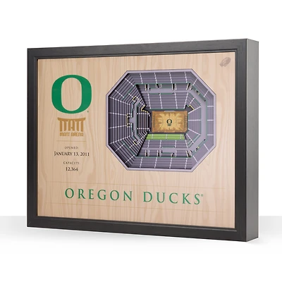 YouTheFan Oregon Ducks 25-Layer StadiumViews 3D Wall Art