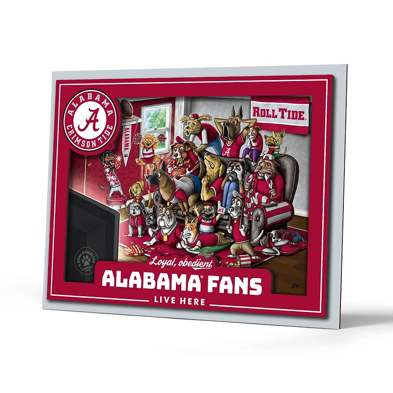 IDNA Alabama Crimson Tide 13.5" x 18" Purebred Fans Wall Art