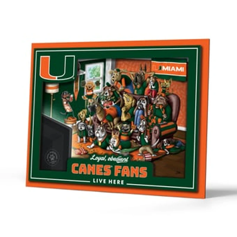IDNA Miami Hurricanes 13.5" x 18" Purebred Fans Wall Art