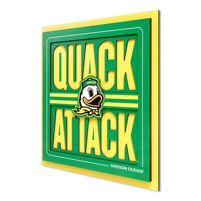 Oregon Ducks YouTheFan Unisex No Age Group Slogan Series 3D Wall Art - No Color
