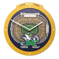IDNA Notre Dame Fighting Irish StadiumView 3D Wall Clock