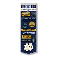 IDNA Notre Dame Fighting Irish 6" x 19" Top Ten Sign 3D Wall Art