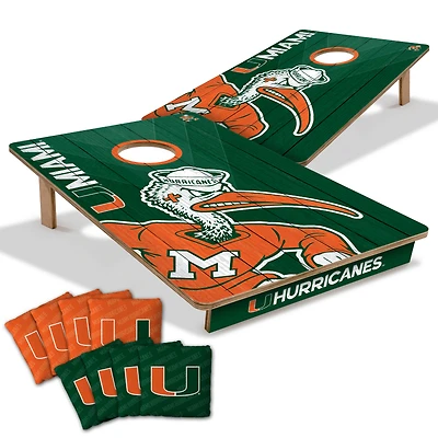 YouTheFan Miami Hurricanes 2' x 3' Cornhole Game with Bags