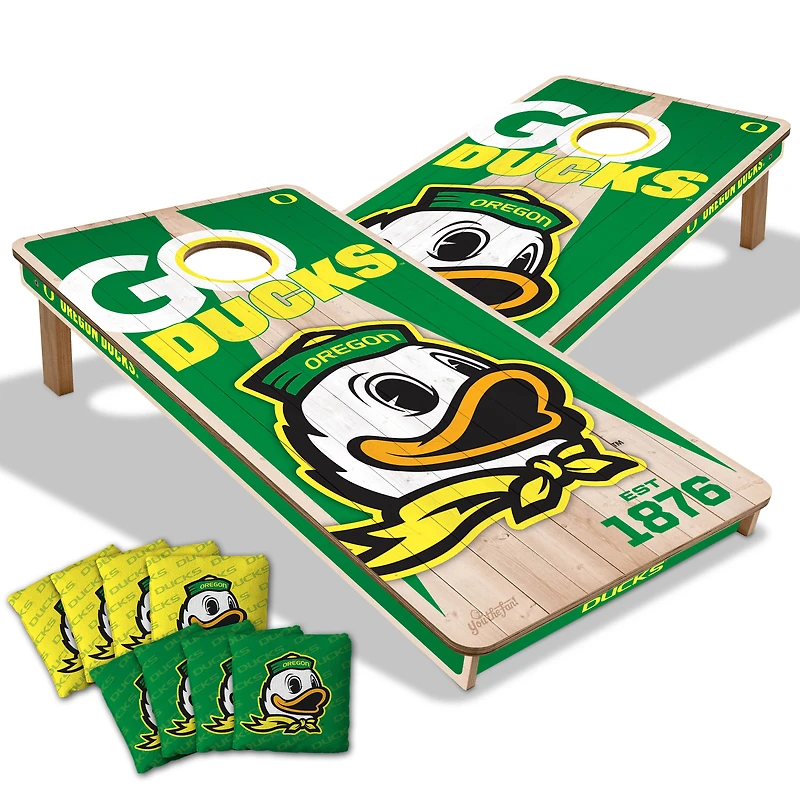 YouTheFan Oregon Ducks 2' x 4' Cornhole Game with Bags