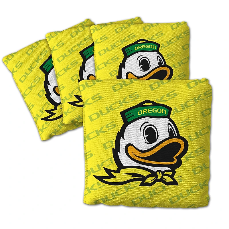 YouTheFan Oregon Ducks Four-Piece Cornhole Bag Set