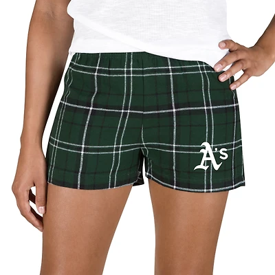 Women's Concepts Sport Green/Black Athletics Ultimate Flannel Shorts