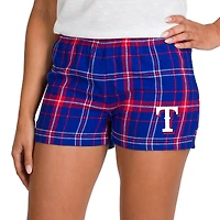 Women's Concepts Sport Royal/Red Texas Rangers Ultimate Flannel Shorts