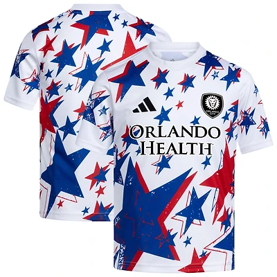 Youth adidas White Orlando City SC 2026 Americana Pre-Match Jersey